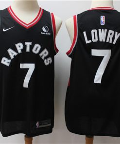 Raptors 7 Kyle Lowry Black Nike Swingman Jersey1