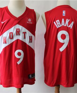 Raptors 9 Serge Ibaka Red Earned Edition Nike Swingman Jersey