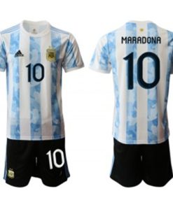 2020-21 Argentina 10 Maradona Home Soccer Men Jersey