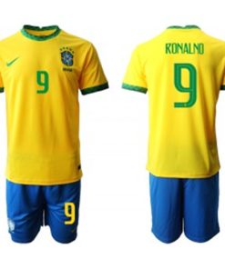 2020-21 Brazil 9 Ronaldo Home Soccer Men Jersey