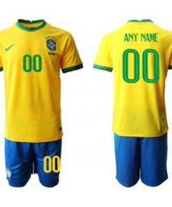2020-21 Brazil Customized Home Soccer Men Jersey