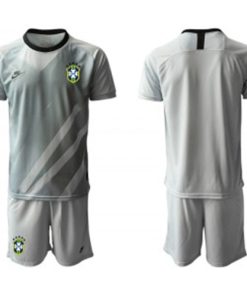 2020-21 Brazil Gray Goalkeeper Soccer Men Jersey
