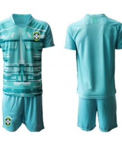 2020-21 Brazil Lake Blue Goalkeeper Soccer Men Jersey