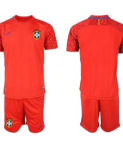 2020-21 Brazil Red Goalkeeper Soccer Men Jerseys