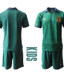 2020-21 Italy Green 3rd Soccer Kids Jersey