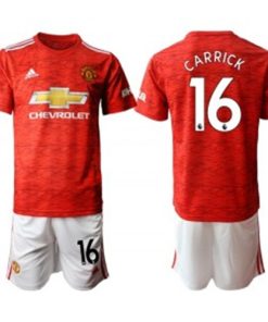 2020-21 Manchester United 16 CARRICK Home Soccer Men Jersey