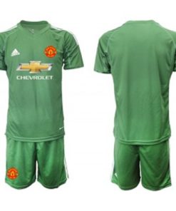 2020-21 Manchester United Army Green Goalkeeper Soccer Men Jersey