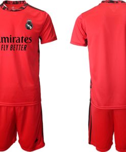2020-21 Real Madrid Red Goalkeeper Soccer Jersey