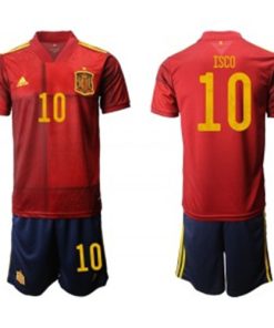 2020-21 Spain 10 Isco Home Soccer Men Jersey