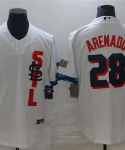 Cardinals 28 Nolan Arenado White Nike 2021 MLB All-Star Cool Base Jersey