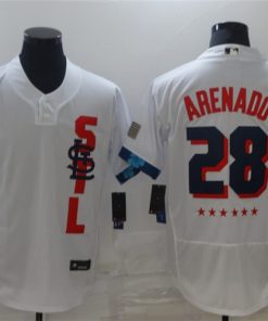 Cardinals 28 Nolan Arenado White Nike 2021 MLB All-Star Flexbase Jersey