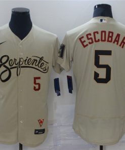 Diamondbacks 5 Eduardo Escobar Gold Nike 2021 City Connect Flexbase Jersey