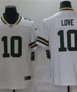 Men's Green Bay Packers #10 Jordan Love White Stitched NFL Jersey
