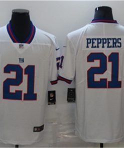 Men's Jabrill Peppers #21 New York Giants White Color Rush Vapor Untouchable Limited Jersey