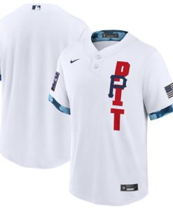 Men's Pittsburgh Pirates Blank 2021 White All-Star Cool Base Stitched MLB Jersey