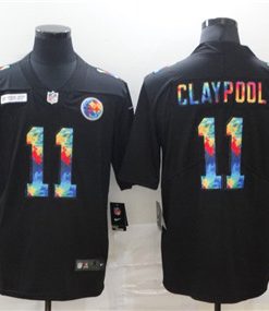 Men's Pittsburgh Steelers #11 Chase Claypool 2020 Black Crucial Catch Limited Stitched Jersey