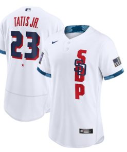 Men's San Diego Padres #23 Fernando Tatis Jr. 2021 White All-Star Flex Base Stitched MLB Jersey