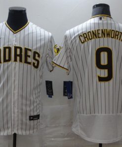 Men's San Diego Padres #9 Jake Cronenworth White Flex Base Stitched MLB Jersey
