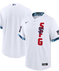 Men's San Francisco Giants Blank 2021 White All-Star Cool Base Stitched MLB Jersey