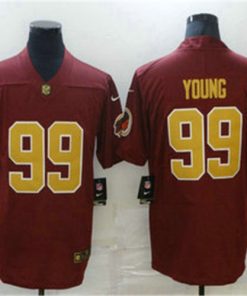 Men's Washington Redskins #99 Chase Young Red With Gold 2017 Vapor Untouchable Stitched NFL Nike Limited Jersey