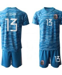 Mexico 2021 Goalkeeper Blue Soccer Men Jersey