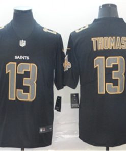 New Orleans Saints 13 Michael Thomas Black Impact Rush Limited Jersey