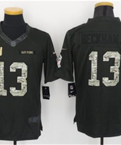 New York Giants #13 Odell Beckham Jr Anthracite 2016 Salute to Service limited jersey