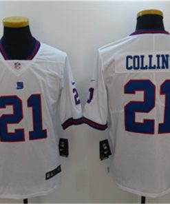 New York Giants 21 Collins Navy White Color Rush Limited Jersey