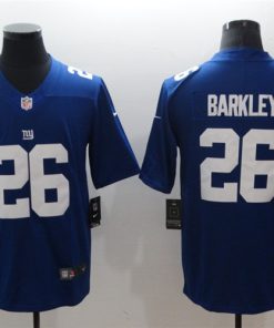 New York Giants 26 Saquon Barkley Blue 2018 Draft Pick Vapor Untouchable Stitched Limited Jersey