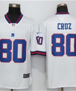 New York Giants 80 Cruz Navy White Color Rush Limited Jersey