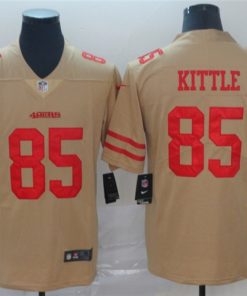 Nike 49ers 85 George Kittle Cream Inverted Legend Limited Jersey