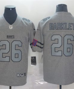 Nike Giants 26 Saquon Barkley 2019 Gray Gridiron Gray Vapor Untouchable Limited Jersey
