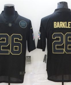 Nike Giants 26 Saquon Barkley Black 2020 Salute To Service Limited Jersey