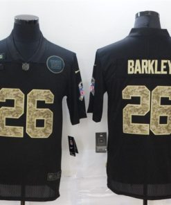 Nike Giants 26 Saquon Barkley Black Camo 2020 Salute To Service Limited Jersey