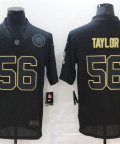 Nike Giants 56 Lawrence Taylor Black 2020 Salute To Service Limited Jersey