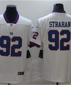 Nike Giants 92 Michael Strahan White Color Rush Limited Jersey