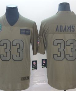 Nike Jets 33 Jamal Adams 2019 Olive Salute To Service Limited Jersey