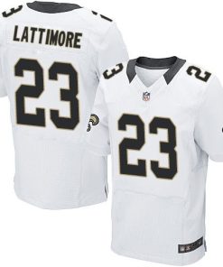 Nike New Orleans Saints #23 Marshon Lattimore White Men's Stitched  Elite Jersey