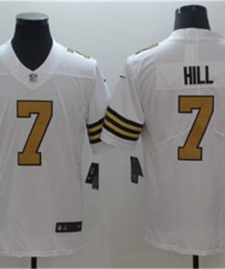 Nike New Orleans Saints 7 Taysom Hill White Color Rush Limited Jersey