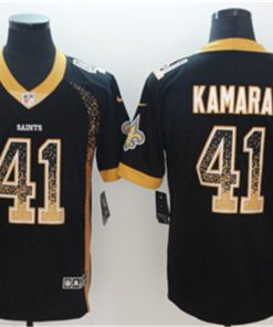 Nike Saints 41 Alvin Kamara Black Drift Fashion Limited Jersey