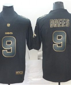 Nike Saints 9 Drew Brees Black Gold Vapor Untouchable Limited Jersey
