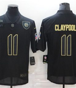 Nike Steelers 11 Chase Claypool Black 2020 Salute To Service Limited Jersey