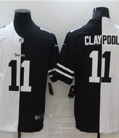 Nike Steelers 11 Chase Claypool Black And White Split Vapor Untouchable Limited Jersey