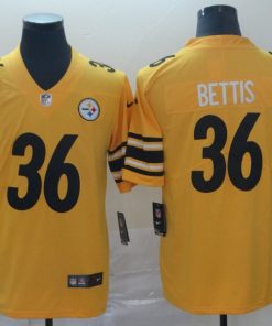 Nike Steelers 36 Jerome Bettis  Gold Inverted Legend Limited Jersey