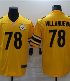 Nike Steelers 78 Alejandro Villanueva Yellow Inverted Legend Limited Jersey