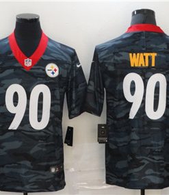 Nike Steelers 90 T.J. Watt Black Camo Limited Jersey