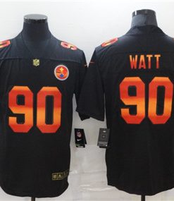Nike Steelers 90 T.J. Watt Black Colorful Fashion Limited Jersey