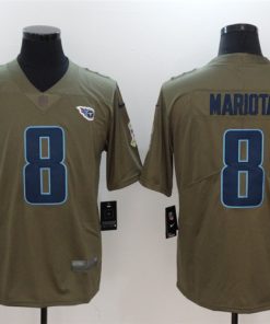 Nike Titans 8 Marcus Mariota Olive Salute To Service Limited Jersey
