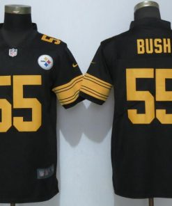 Pittsburgh Steelers 55 Devin Bush Black 2019 NFL Draft First Round Pick Color Rush Limited Jersey