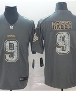 Saints 9 Drew Brees Gray Camo Vapor Untouchable Limited Jersey